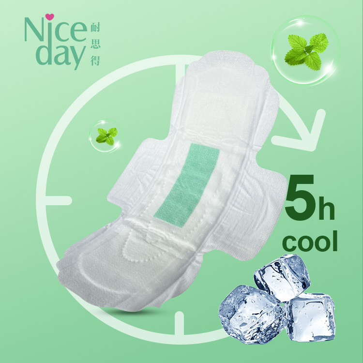 High quality aloe vera sanitary pad for girls high absorbency leakage prevention feminine pads NDC-5-245Niceday